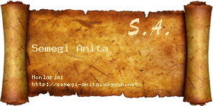 Semegi Anita névjegykártya